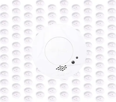 Immagine prodotto di Rivelatore di fumo Wiltec 120x con set di batterie da 9 V, rivelatore di incendio con funzione HUSH, rivelatore di incendio affidabile con potenza sonora di 85 dB, rivelatore di incendio fotoelettrico, protezione antincendio efficace