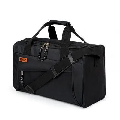 Zdjęcie produktu dla Torba sportowa Torba podróżna dla kobiet i mężczyzn HEYO Bagaż podręczny 40x20x25 cm do podróży Fitness i siłownia - lekka wodoodporna czarna