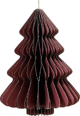 Produktbild von Kaemingk Weihnachtsbaum Papier 40 cm kastanienrot