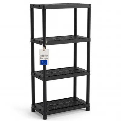 Produktbild von BigDean Schwerlastregal Kellerregal, Lagerregal, Steckregal, 131 x 58 x 29 cm, bis ca 120 kg belastbar und 4 Ablagen