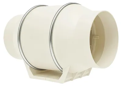 Obrázok produktu pre Ventilátor s výstupom vzduchu v línii, tichá prevádzka, jednoduchá inštalácia, BIELA, EÚ