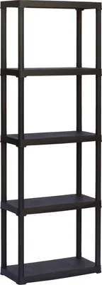 Immagine prodotto di Dmora Armadio da Esterno Aurelian 30x60x176h cm Nero Antracite, 4 Vani Resistente ai Raggi uv, Impermeabile Italy