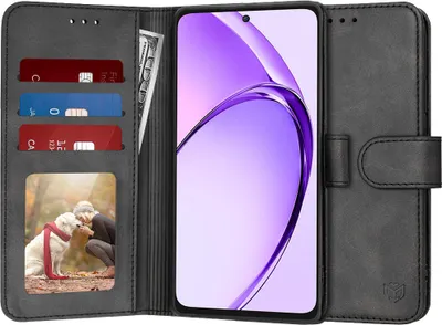 Productafbeelding van Techsuit dagboekhoesje met klapmechanisme voor Oppo A80 - Zwart