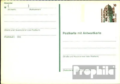 Produktbild von Belege Ganzsachen BRD (BR.Deutschland) 1990 P148 Amtliche Postkarte un Sehenswürdigkeiten