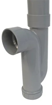 Produktbild von SOMATHERM FOR YOU – Universal-Ablaufsiphon für Waschmaschinen (Waschmaschine oder Geschirrspüler) – Mit Entleerungsstopfen – Horizontaler Abfluss