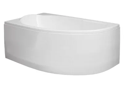 Produktbild von BADLAND Eckbadewanne Badewanne Miki LINKS 145x85 mit Acrylschürze, Füßen und Ablaufgarnitur GRATIS