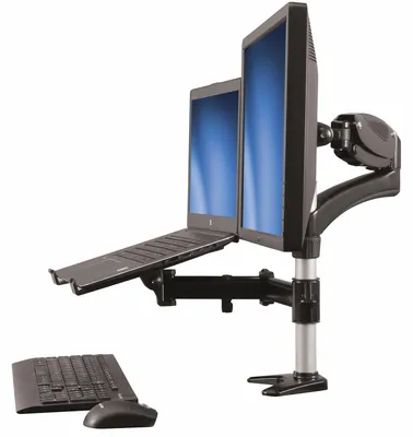 Image de StarTech.com ARMUNONB support d'écran plat pour bureau 68,6 cm (27") Aluminium, Noir