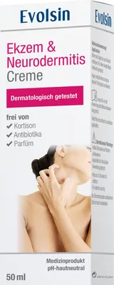 Produktbild von Medizinische Creme, Evolsin, Behandlung von Schuppenflechte, atopischer Dermatitis und Ekzemen, 50ml