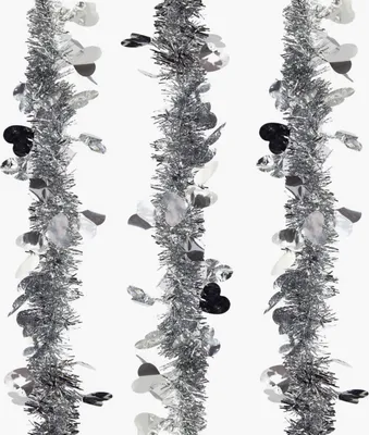 Produktbild von Oblique Unique 3x Folien Girlande Herzen Geburtstag JGA Hochzeit Party Feier Deko - silber