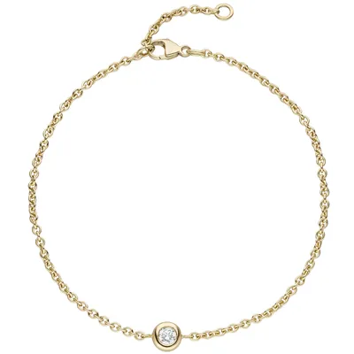 Produktbild von Armband 750 Gold Gelbgold 1 Diamant Brillant 0,10ct. 18 cm