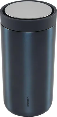 Produktbild von Stelton To Go Click Becher 0,2 l Dark Blue/Metallic