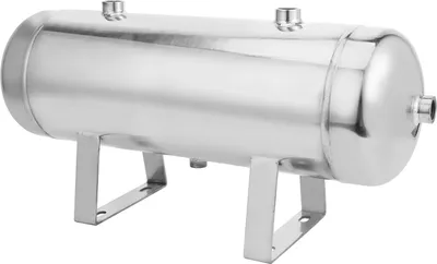 Image de Réservoir d'air Miroir Horizontal 5?Port Haute Pression Acier Inoxydable 1/2 1/4NPT 10L