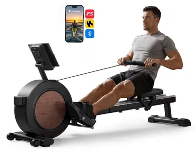 Productafbeelding van Roeiapparaat - RW505 - 16 weerstandsniveaus - Dubbele rails - Bluetooth - Display - Opvouwbaar - Maximaal gebruikersgewicht: 160 kg