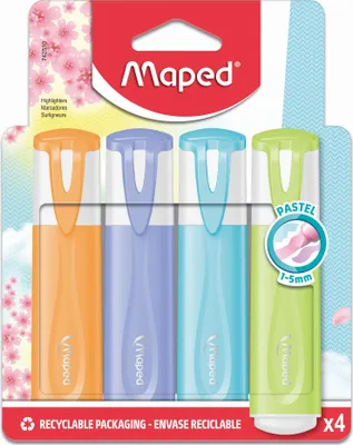 Produktbild von Maped Textmarker FLUO'PEPS PASTEL 4er Blister