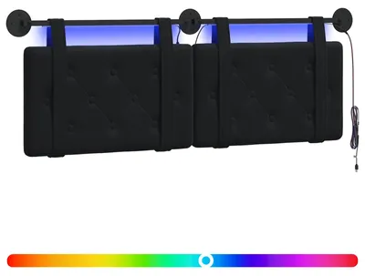 Produktbild von Hängendes Kopfteil Mit LED Licht Schwarz Samt