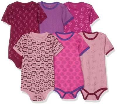 Produktbild von Care Baby Body Kurzarm, 6er Pack Light rose (550), 62