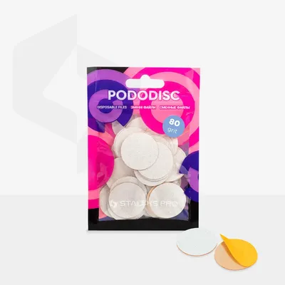 Obrázek produktu pro Brusné kotouče pedikúra - Hrubost 80 - 25 mm - 50 ks - Pro frézu na nehty