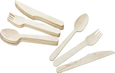 Produktbild von GRÄWE Einwegbesteckset aus Holz 18-tlg., für 6 Personen