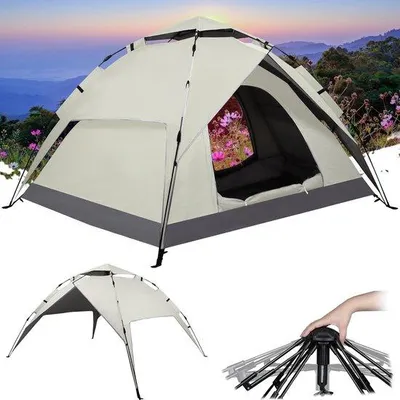 Productafbeelding van Famanu Campingtent, automatische opzet, 3-persoons tent - waterdicht en winddicht