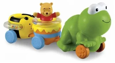 Image de Train de l'amitié winnie l'ourson - fisher price - jouet à tirer