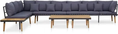 Obrázek produktu pro Maison Exclusive – Zahradní lounge set pro 8 osob s polštáři, vyrobený z masivního akáciového dřeva