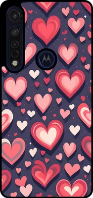 Produktbild von Smartphonica Handyhülle Geeignet für  Motorola Moto G8 Plus mit Herzen Aufdruck - TPU Backcover Case mit Herz  Entwurf