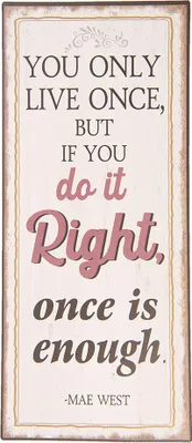 Produktbild von Clayre & Eef Textschild 13x30 cm Beige Metall