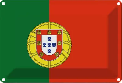 Produktbild von vianmo Blechschild 12x18 cm Portugals Portugal Wappen Flagge Abenteuer Reisen Straße Stadt Urlaub Fahne