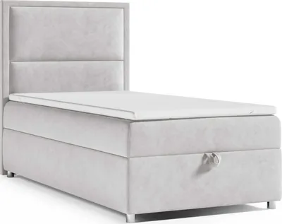 Produktbild von Best for Home Boxspringbett mit Bettkasten Trinity K11-SINGLE 90x200 Bonellfederkern inkl. Topper - Silber