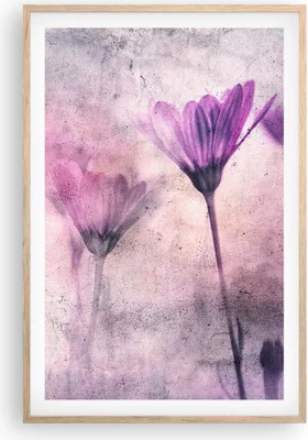 Produktbild von Gerahmtes Poster - Rahmen in heller Eiche - Blumen Rosa Vintage - 61x91,5 cm - Wand Bild - Wanddeko - Wandbilder - Kunstposter - Wandposter - Bilderrahmen - Bilder - Kunstdruck - P2NPA61x91-4432
