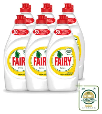 Produktbild von 6 x Fairy Spülmittel Zitrone 450 ml - Vorratspackung - 6 Stücke