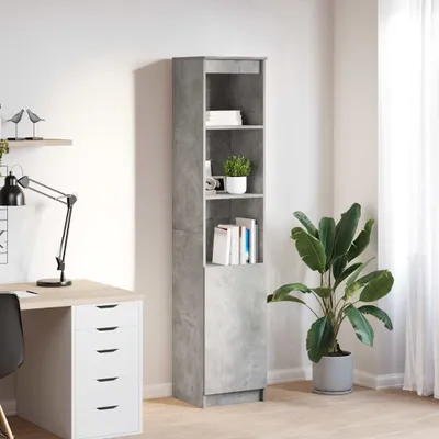 Produktbild von vidaXL Highboard Betongrau 37,5x35x180 cm Holzwerkstoff
