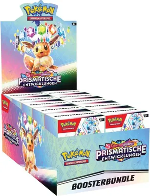 Produktbild von Pokemon Prismatic Evolutions Booster Bundle Display German