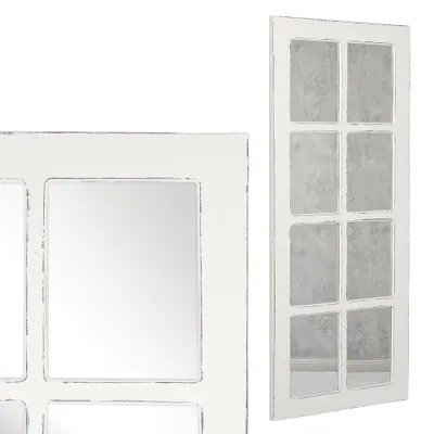 Produktbild von Landhaus Spiegel WINDOW Antik-Weiß 180x80cm Holzrahmen