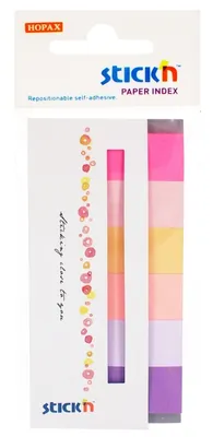 Obrázok produktu pre Záložka samolepicí Stick'n Hopax, 45x15 mm, papírová, jarní barvy, 6x30 ks
