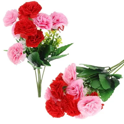 Obrázok produktu pre Umelý kvetinový kvetináč s chrysantémami, 35 cm - červeno-ružová farba