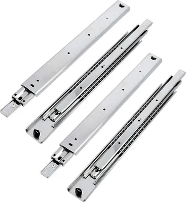 Produktbild von GTV H53 Schubladenschienen Vollauszüge Schubladenauszüge - 53.9 x 1100 mm - 2 mm Starken Verzinkt Stahl - Rollenauszug Teleskopschiene Kugelführung - Schienensystem Belastbar bis 100 Kg 2 Set= 4 Stück