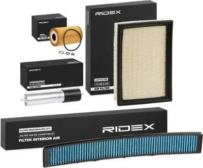 Produktbild von RIDEX Filterset Inspektionspaket Filtersatz für BMW 3 Limousine (E46) 3 Touring (E46) 3 Coupe (E46)