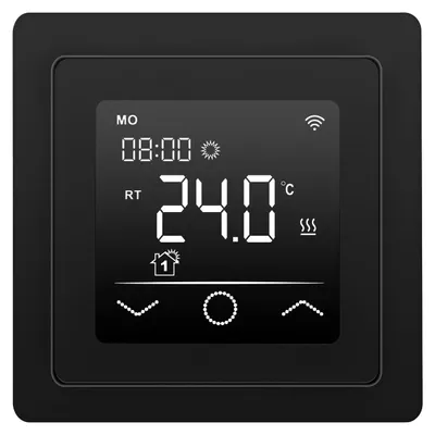 Produktbild von Mi-Heat Mi-750 Raumthermostat WLAN schwarz - Tuya Smart App Alexa Google Home - wassergeführte und elektrische Fußbodenheizung - Sensoren kalibrierbar, KI-generiertes Bild