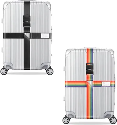 Productafbeelding van 2x Bagageband, merk Kreuz, kleur: zwart / kleurrijk