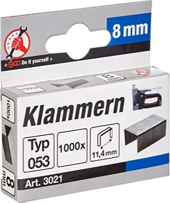 Produktbild von KRAFTMANN 3021 Klammern à 1000 Stück, 8 mm