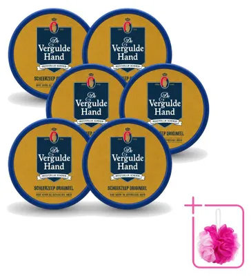 Obrázok produktu pre 6 kusov originálneho mydla De Vergulde Hand – tablety – 75 g – balenie s výhodnou cenou