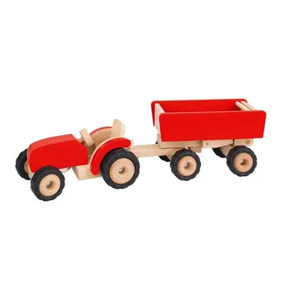 Produktbild von Goki 55942, Traktor, 3 Jahr(e), Gummi, Holz, Schwarz, Rot, Holz