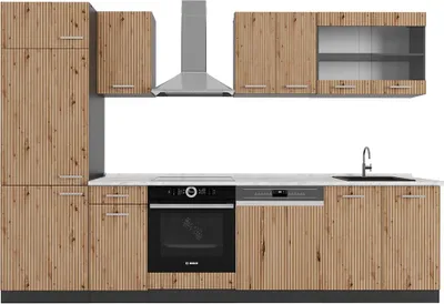 Produktbild von Küchenzeile Vicco R-Line Artisan Eiche/Anthrazit 300 cm , AP Marmor, Model 48941