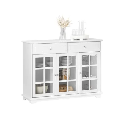 Obrázok produktu pre SoBuy FSB77-W Kuchynská linka Kuchynský ostrov Komoda Bufet Barový stôl Jedálenský stôl Bufet Biela WD 119x90x40cm