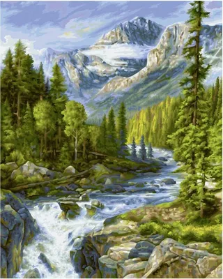 Immagine prodotto di Schipper Malen nach Zahlen Rocky Mountains, Meisterklasse Premium, Malvorlage, Wandbild, 40 x 50 cm, 609130883