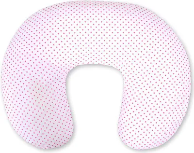 Obrázek produktu pro Kojicí polštář - těhotenský polštář - ergonomický a 100% bavlna, růžové tečky