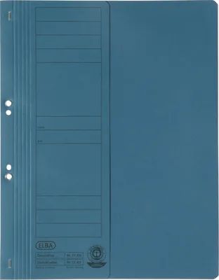Produktbild von Ösenhefter kaufm. Heftung halber Vorderdeckel Karton blau Packung mit 50 Stück