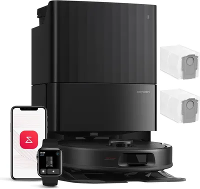 Immagine prodotto di Aspirapolvere robotizzato - Aspirapolvere robotizzato con funzione lavapavimenti - Sistema di svuotamento automatico - Robot aspirapolvere intelligente
