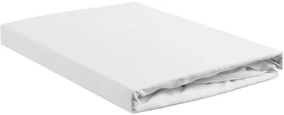 Produktbild von Ambiante Topper-Spannlaken Baumwolle Uni für 18cm hohe Matratzen Farbe White Größe 180x210/220